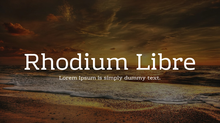 Przykład czcionki Rhodium Libre