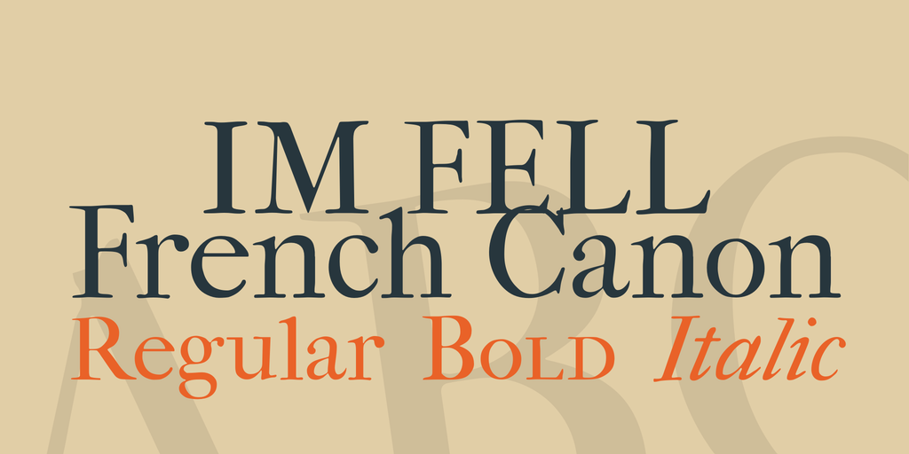 Przykład czcionki IM Fell French Canon