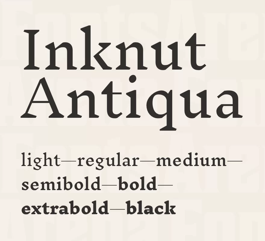 Przykład czcionki Inknut Antiqua