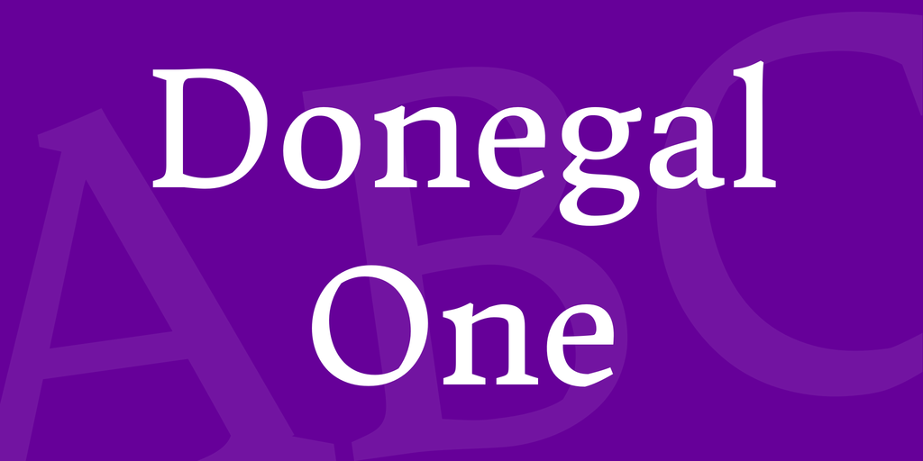 Przykład czcionki Donegal One