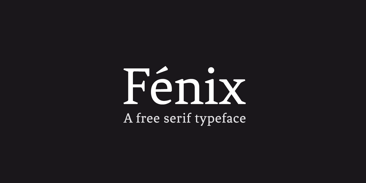 Przykład czcionki Fenix