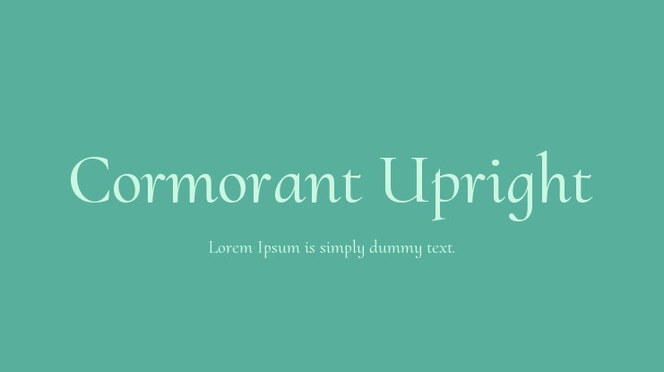 Przykład czcionki Cormorant Upright