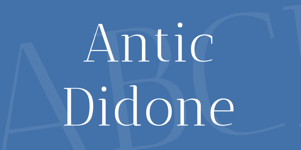Przykład czcionki Antic Didone