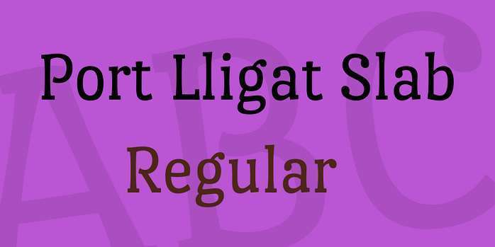 Przykład czcionki Port Lligat Slab Regular
