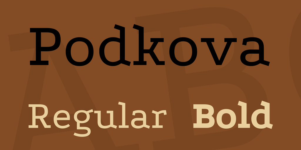 Przykład czcionki Podkova Extra Bold