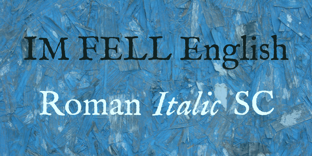 Przykład czcionki IM Fell English Italic