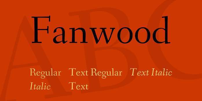 Przykład czcionki Fanwood Text Regular