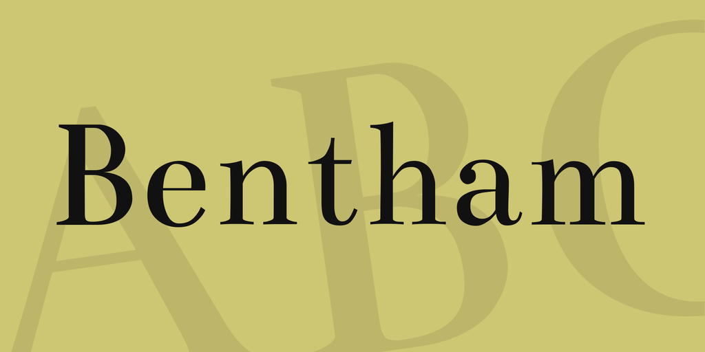 Przykład czcionki Bentham
