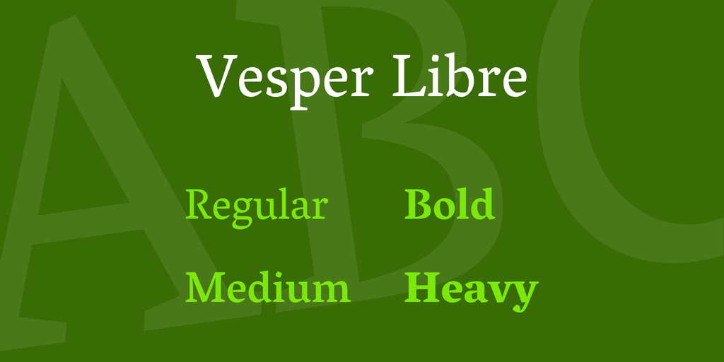 Przykład czcionki Vesper Libre