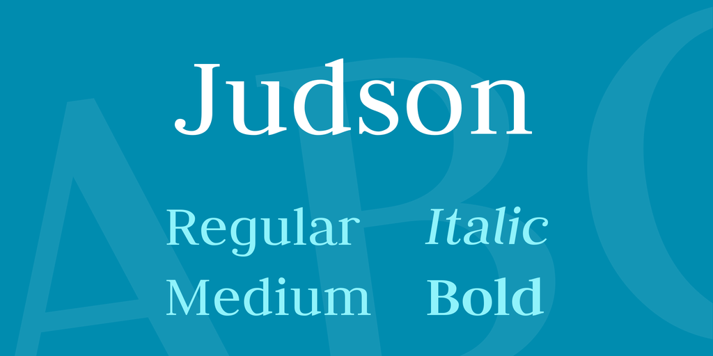 Przykład czcionki Judson Regular