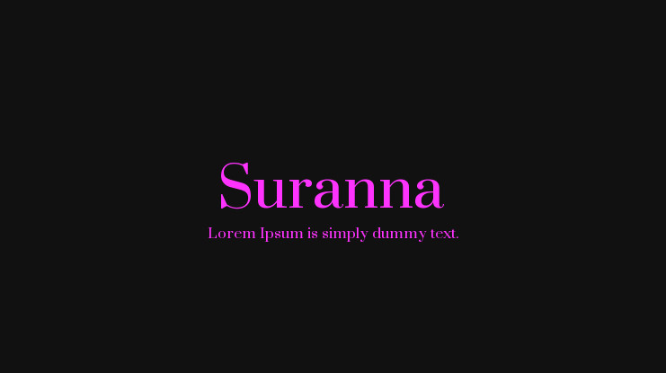 Przykład czcionki Suranna