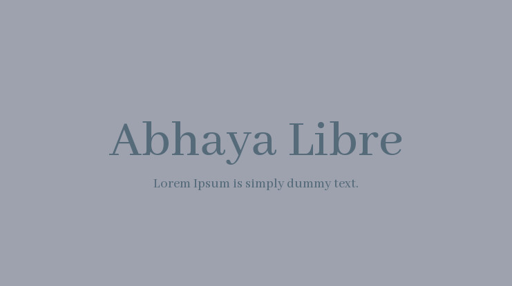 Przykład czcionki Abhaya Libre