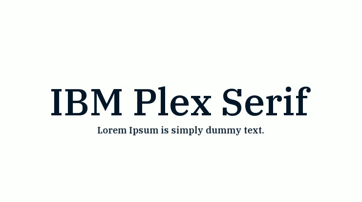 Przykład czcionki IBM Plex Serif