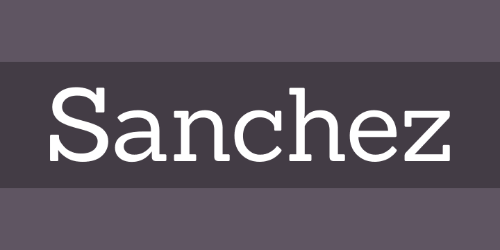 Przykład czcionki Sanchez Italic