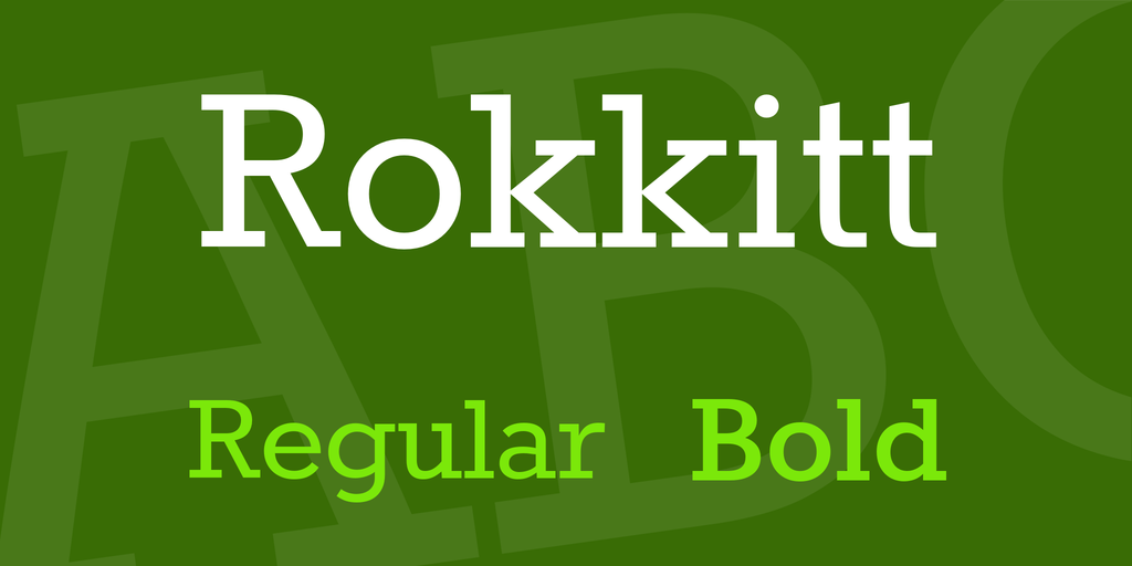 Przykład czcionki Rokkitt Extra Bold