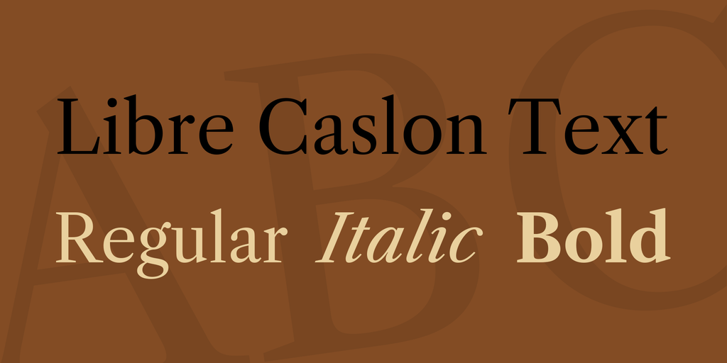 Przykład czcionki Libre Caslon Text Bold