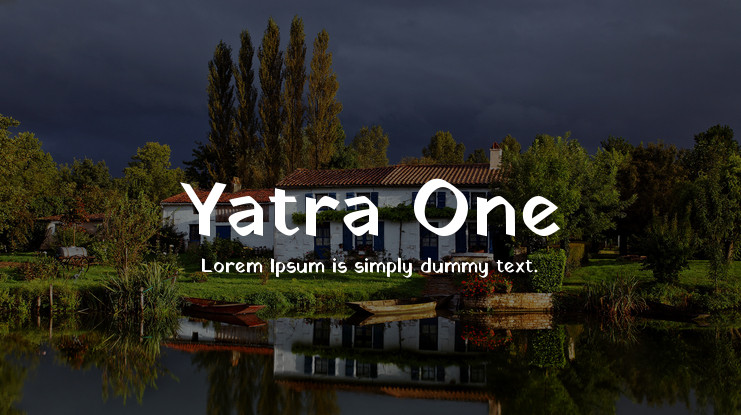 Przykład czcionki Yatra One