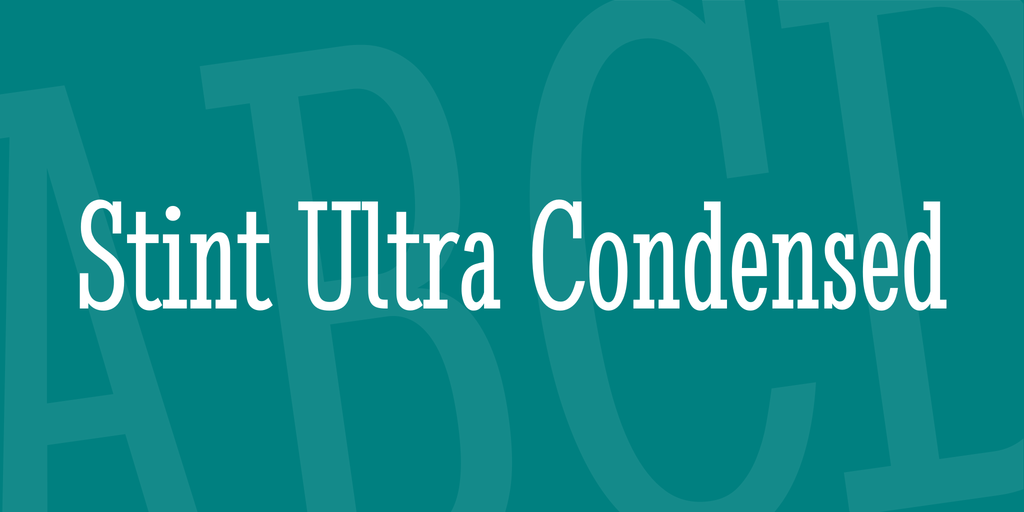 Przykład czcionki Stint Ultra Condensed