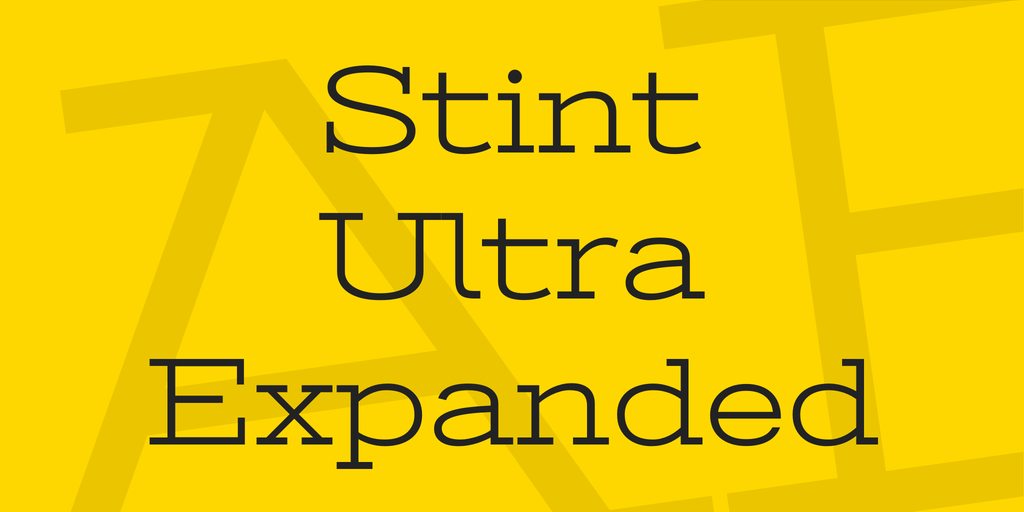 Przykład czcionki Stint Ultra Expanded Regular