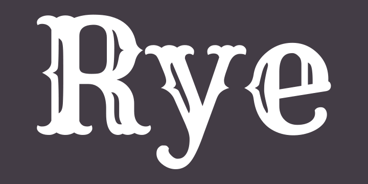 Przykład czcionki Rye