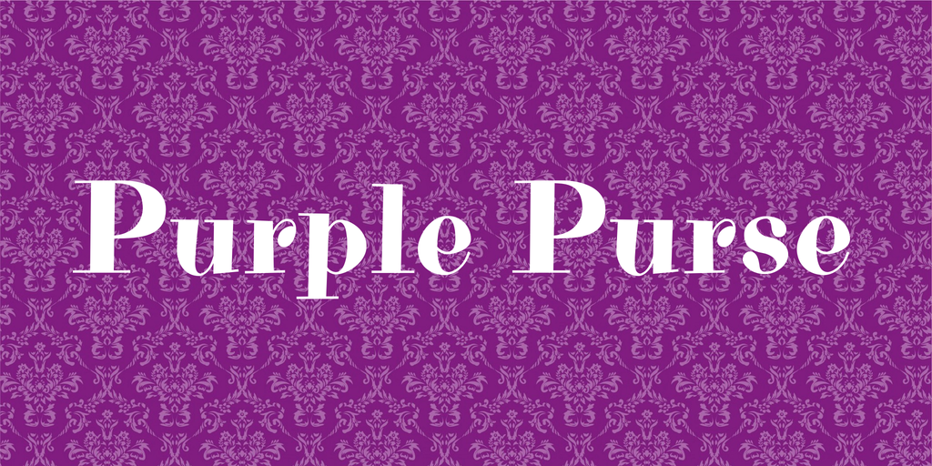 Przykład czcionki Purple Purse