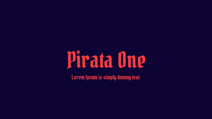 Przykład czcionki Pirata One