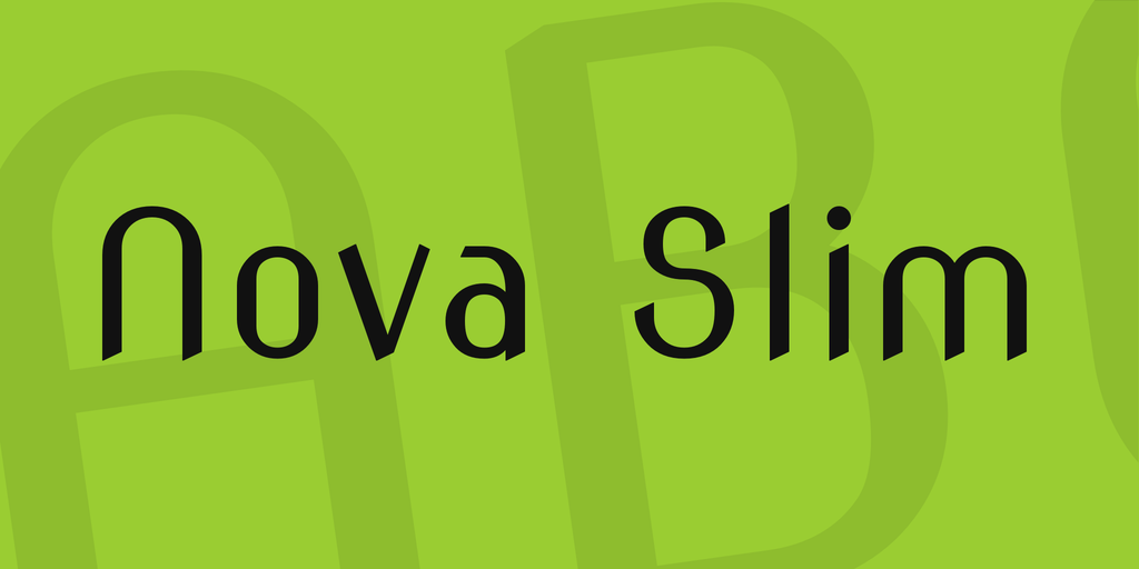Przykład czcionki Nova Slim
