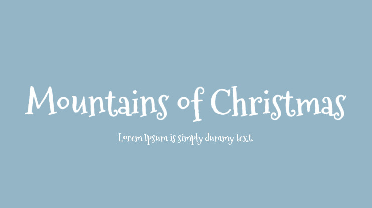 Przykład czcionki Mountains of Christmas