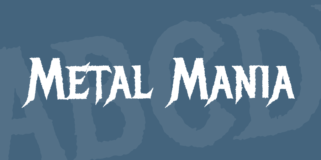 Przykład czcionki Metal Mania