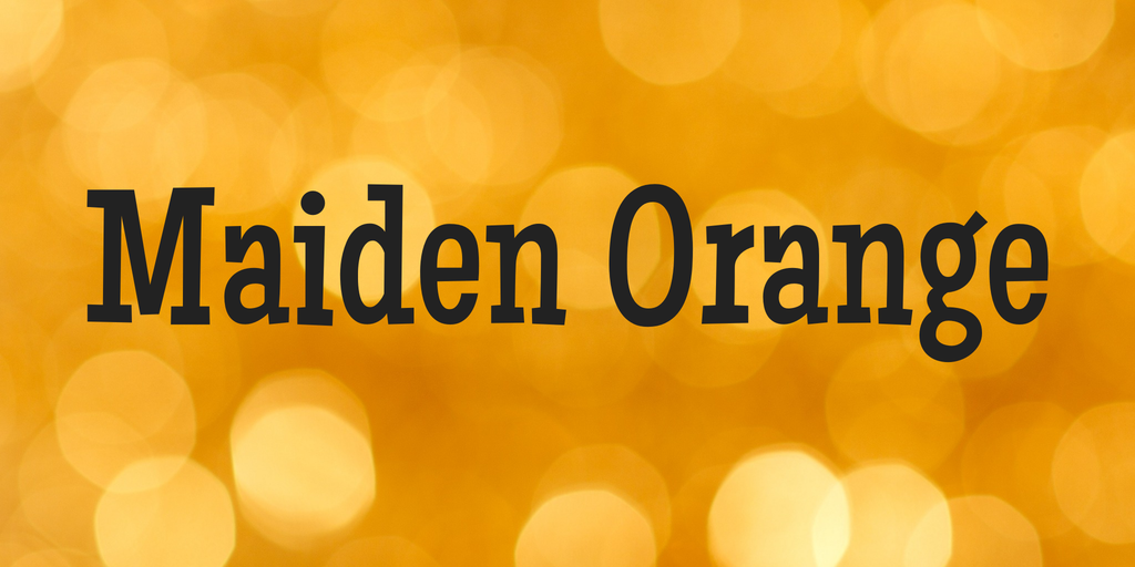 Przykład czcionki Maiden Orange
