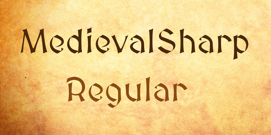 Przykład czcionki MedievalSharp