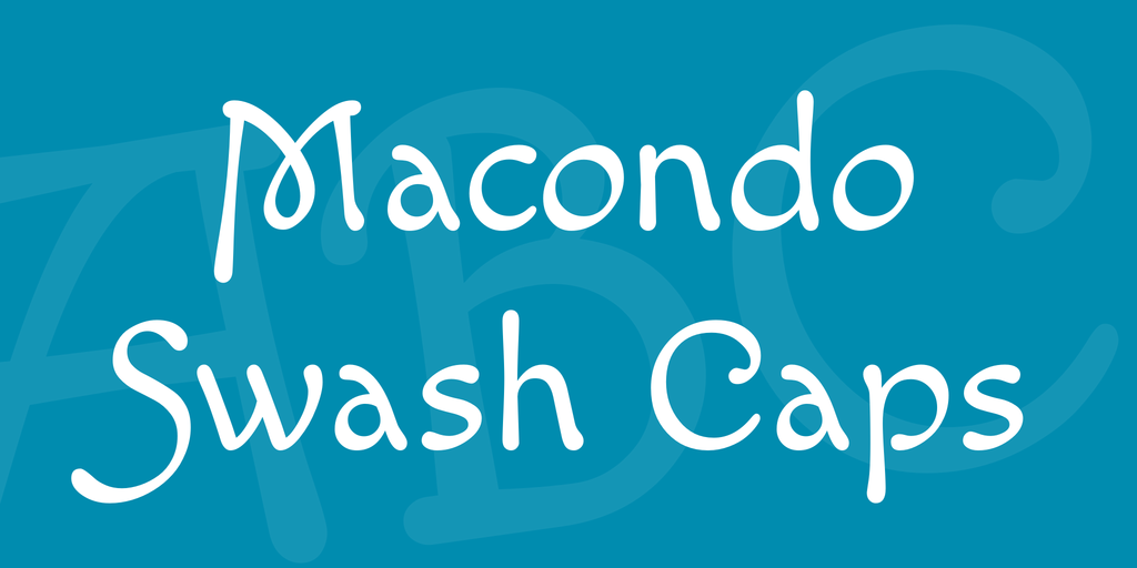 Przykład czcionki Macondo Swash Caps