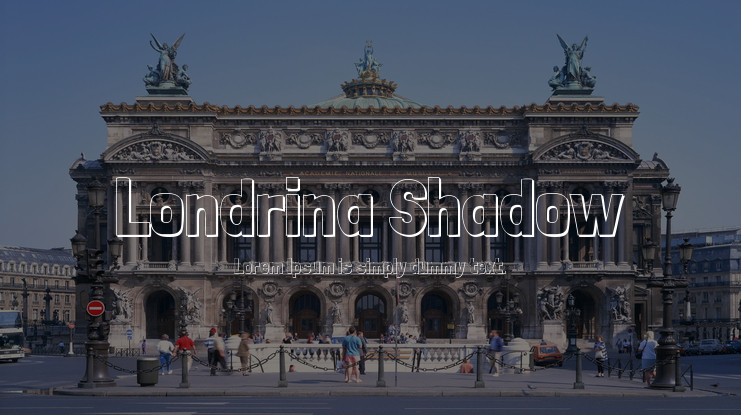 Przykład czcionki Londrina Shadow