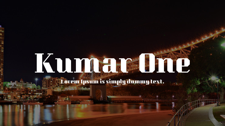 Przykład czcionki Kumar One Regular