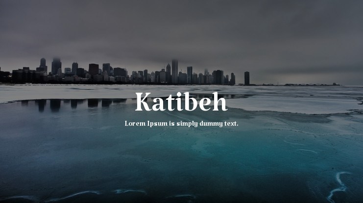 Przykład czcionki Katibeh