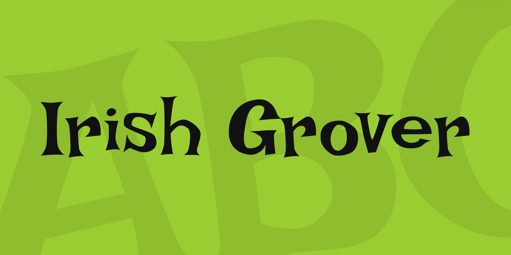 Przykład czcionki Irish Grover