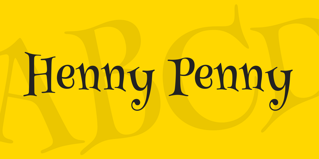 Przykład czcionki Henny Penny