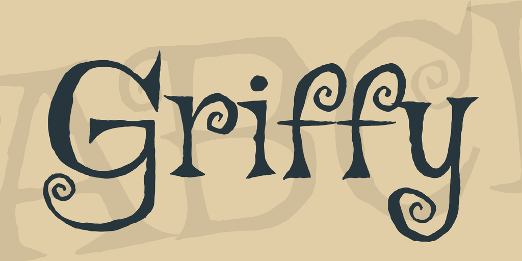 Przykład czcionki Griffy