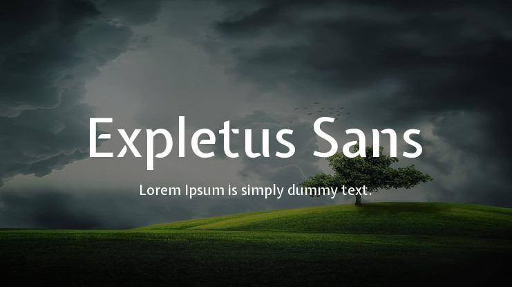 Przykład czcionki Expletus Sans