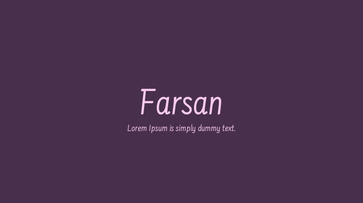 Przykład czcionki Farsan