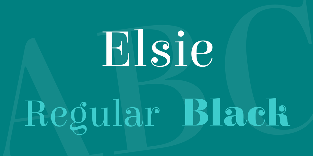 Przykład czcionki Elsie