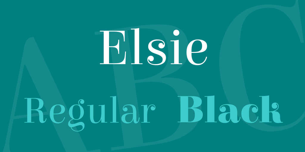 Przykład czcionki Elsie Black