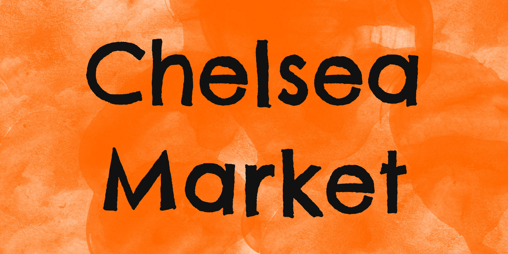 Przykład czcionki Chelsea Market