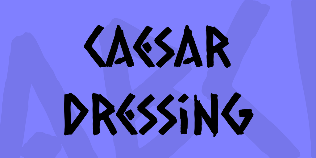 Przykład czcionki Caesar Dressing