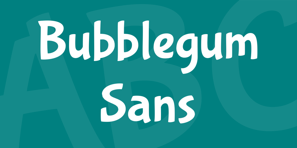 Przykład czcionki Bubblegum Sans