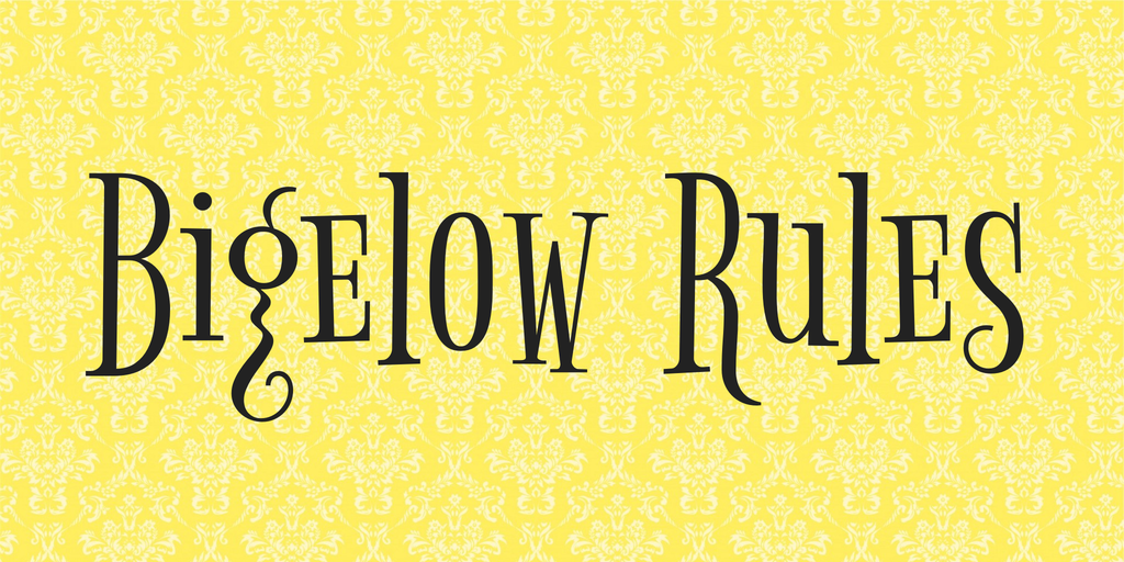 Przykład czcionki Bigelow Rules