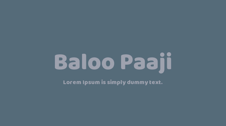 Przykład czcionki Baloo Paaji