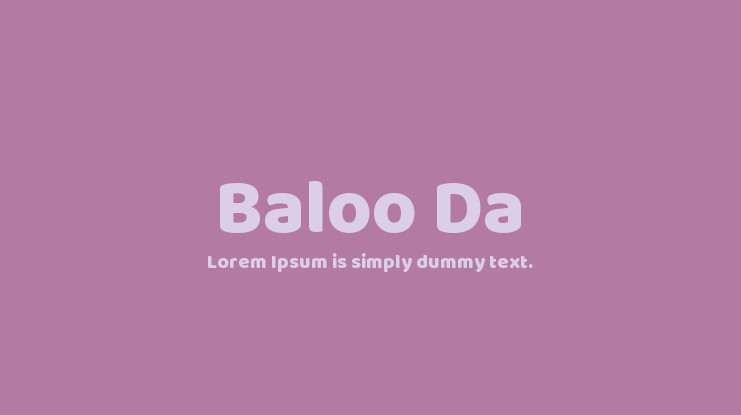 Przykład czcionki Baloo Da