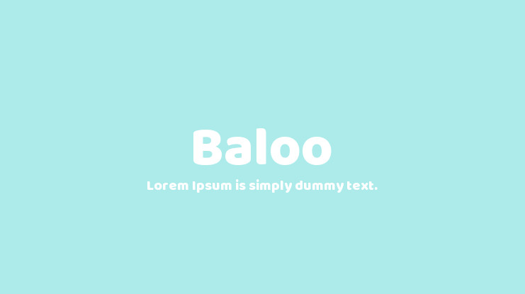 Przykład czcionki Baloo
