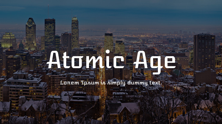 Przykład czcionki Atomic Age